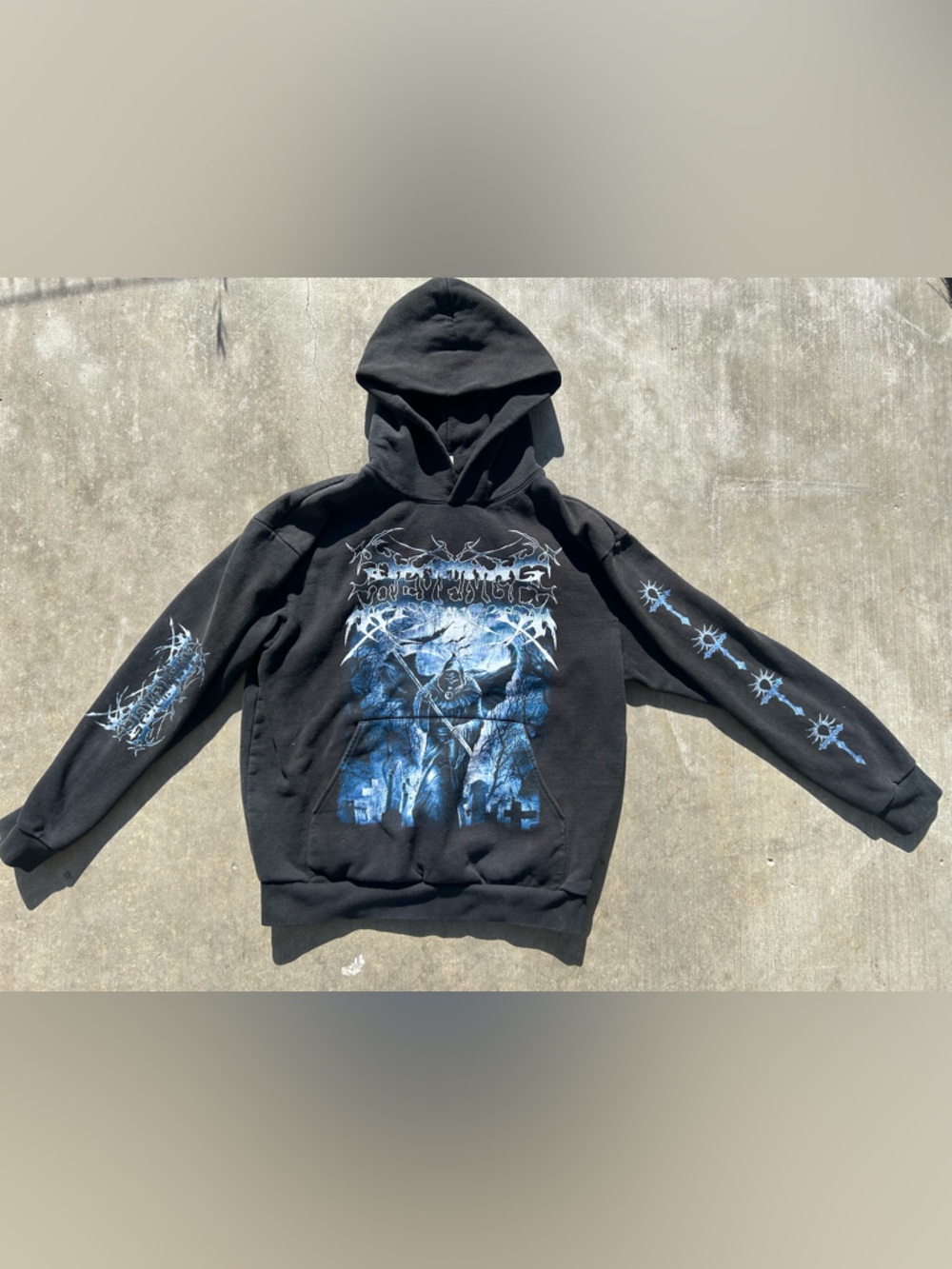 Revenge Chrome Reaper Hoodie Black